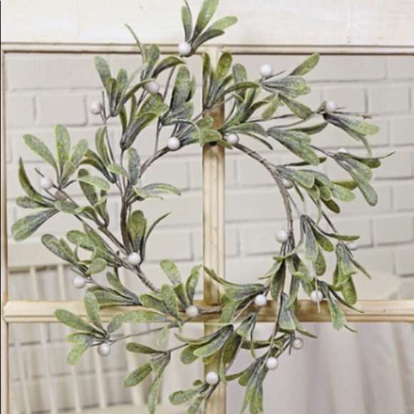 Glitter farmhouse chic candle ring mini wreath - Picture 4 of 4